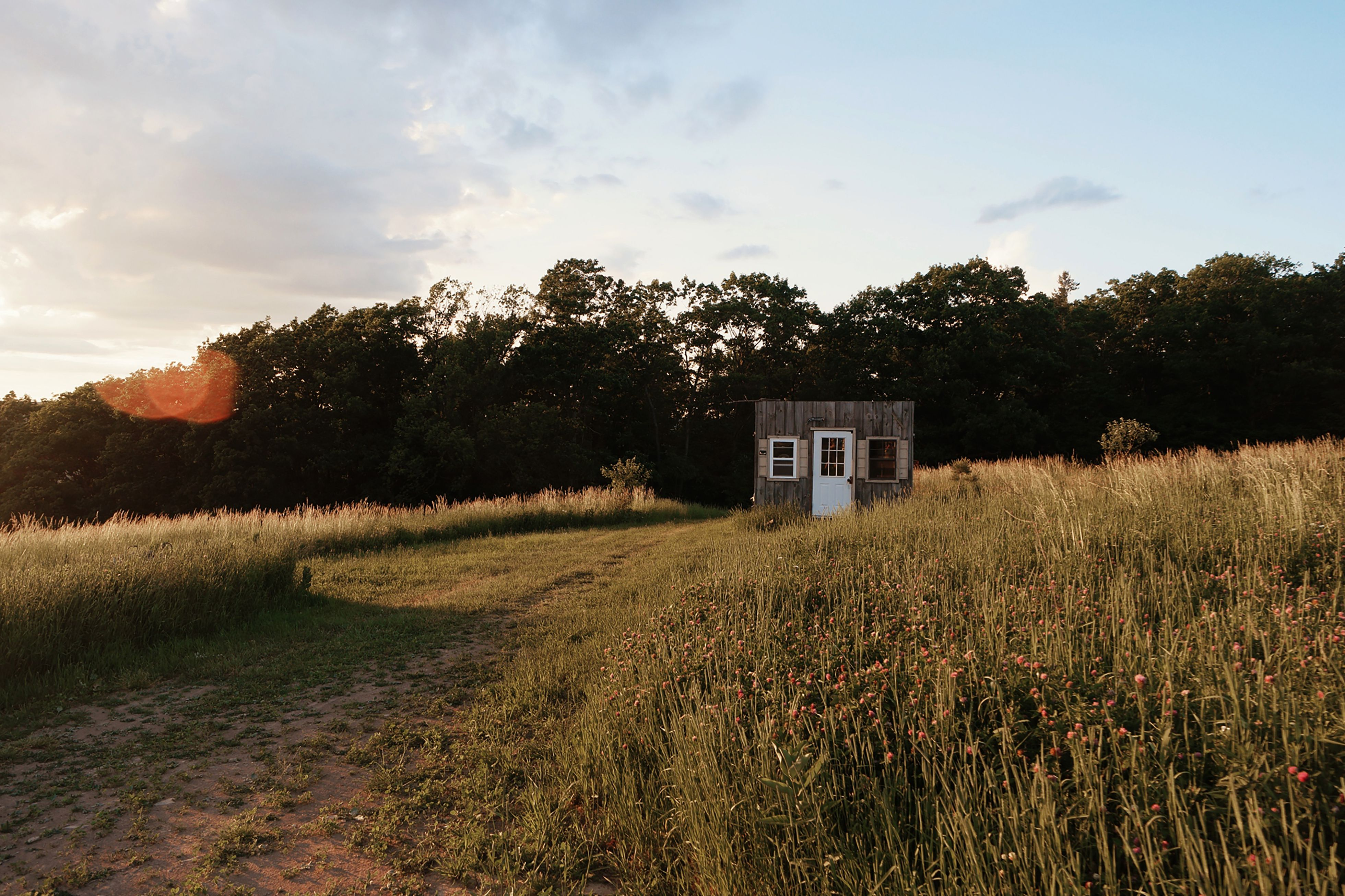A small house in a field

Description automatically generated with medium confidence
